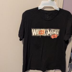 WWE Black and Red WrestleMania Short Sleeve Tee